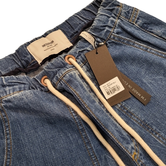OneTeaspoon Shabbies Drawstring Boyfriend Jeans in Resort Blue XS - Picture 9 of 10